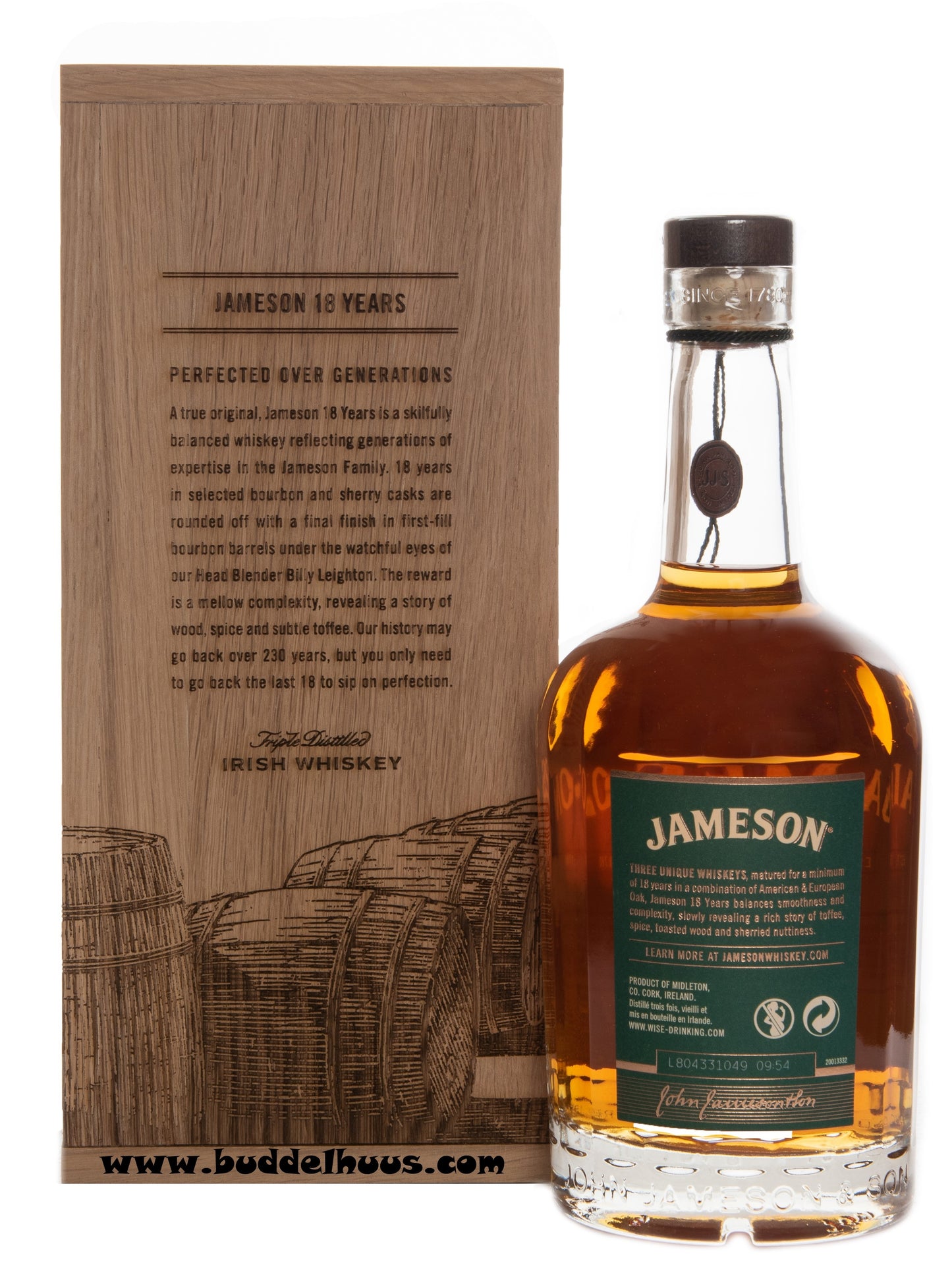 Jameson 18 ans : la douceur et la richesse d'un whiskey 18 ans d'âge